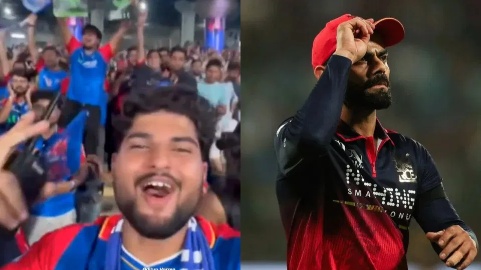 Virat Kohli and Delhi Capitals' fans [Source: AFP]
